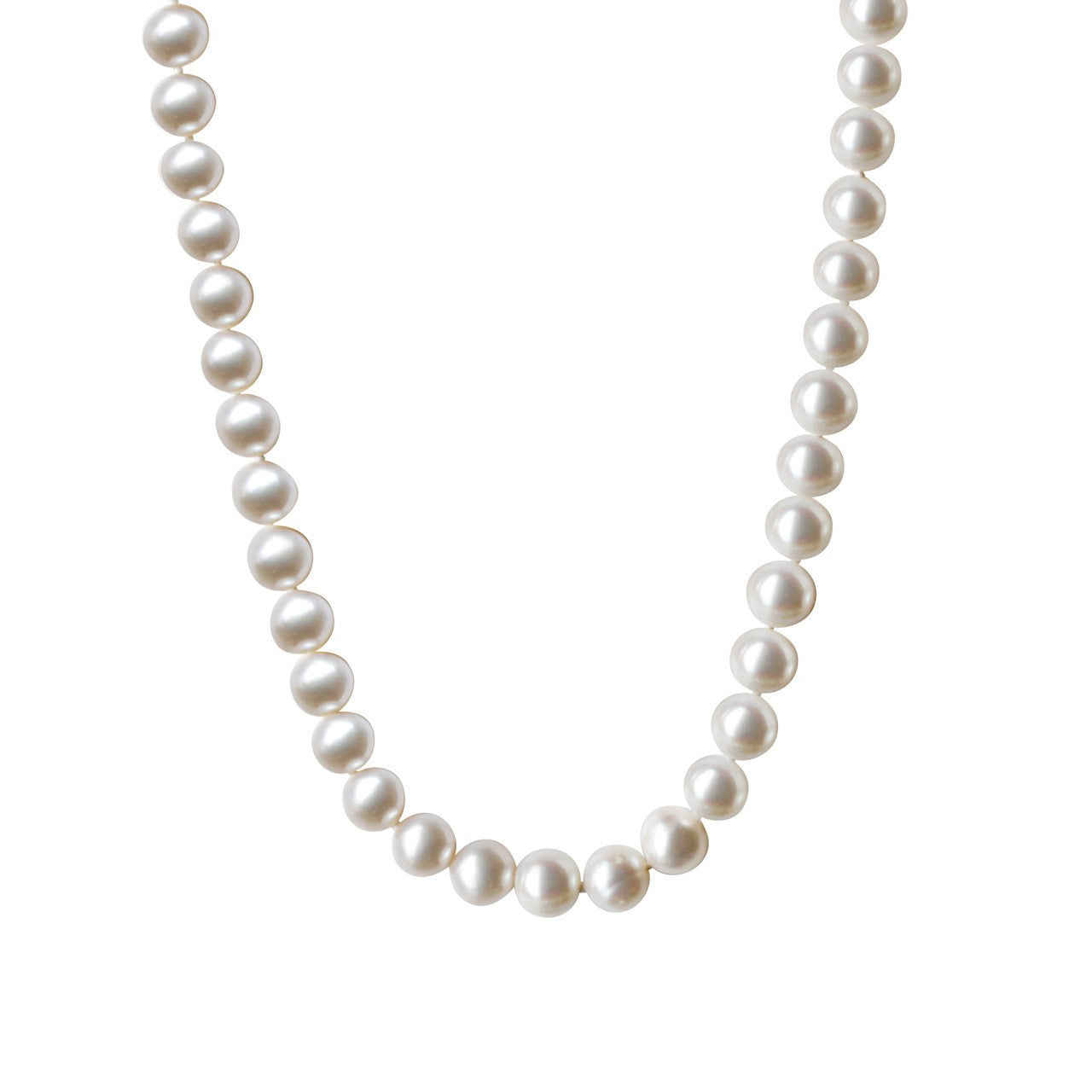 Schmuck Perlenkette Collier Damen 375er Gelbgold Süßwasserzuchtperle 7,5-8mm 45+3cm günstig kaufen