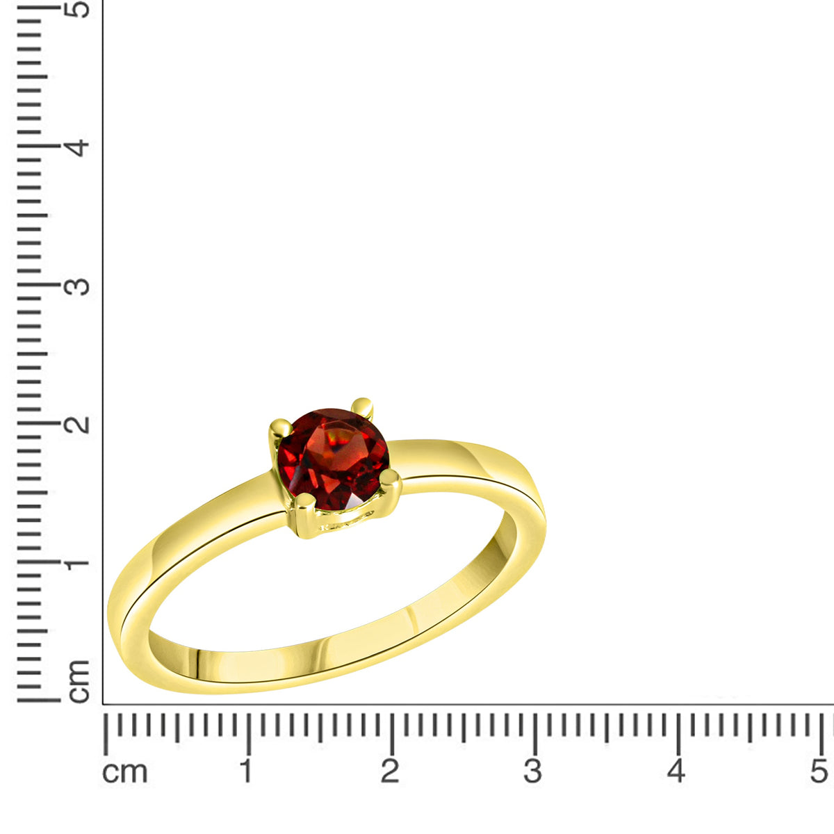 Ring 925/- Sterling Silber vergoldet Granat