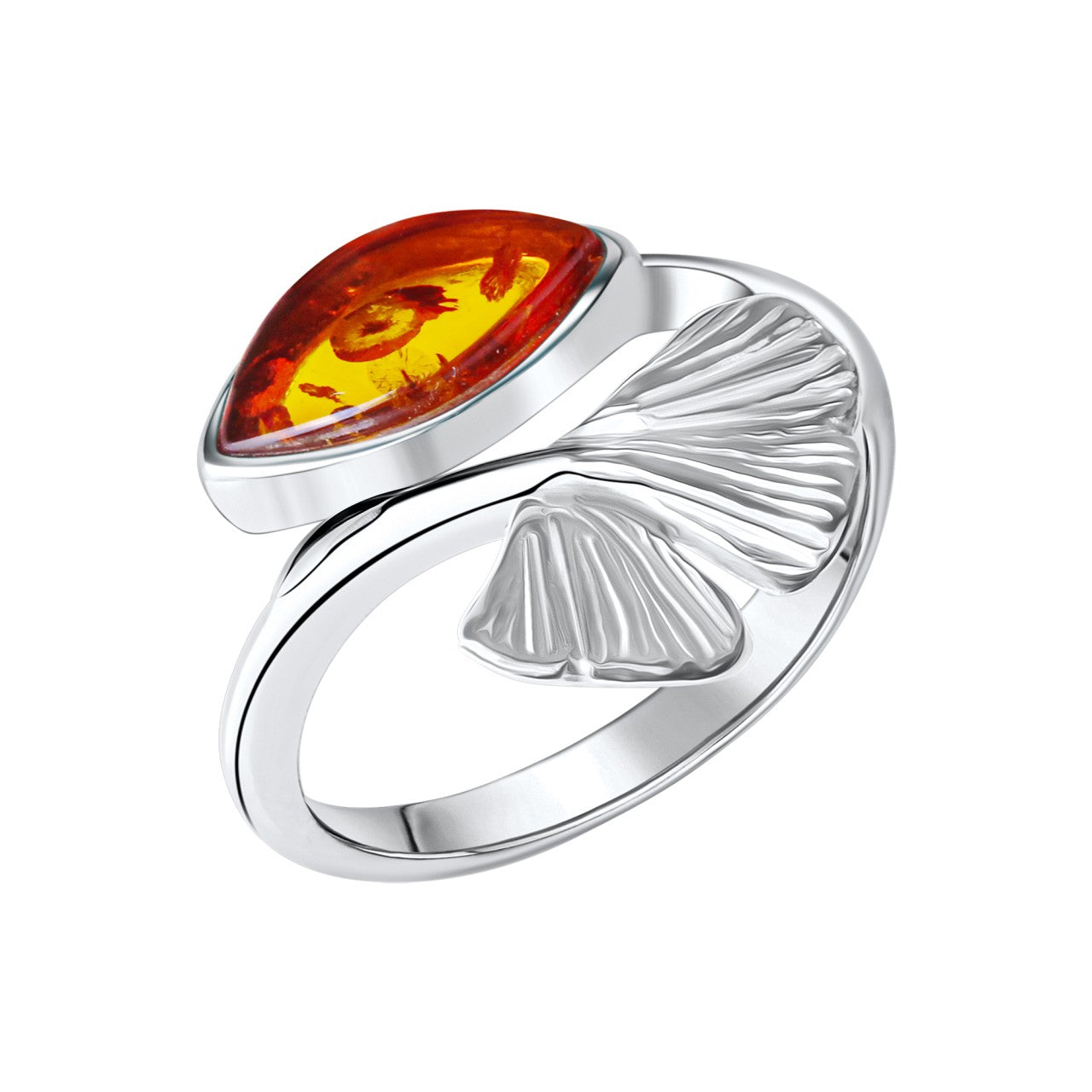 Schmuck Ring Damen 925er Sterling Silber rhodiniert Bernstein günstig kaufen