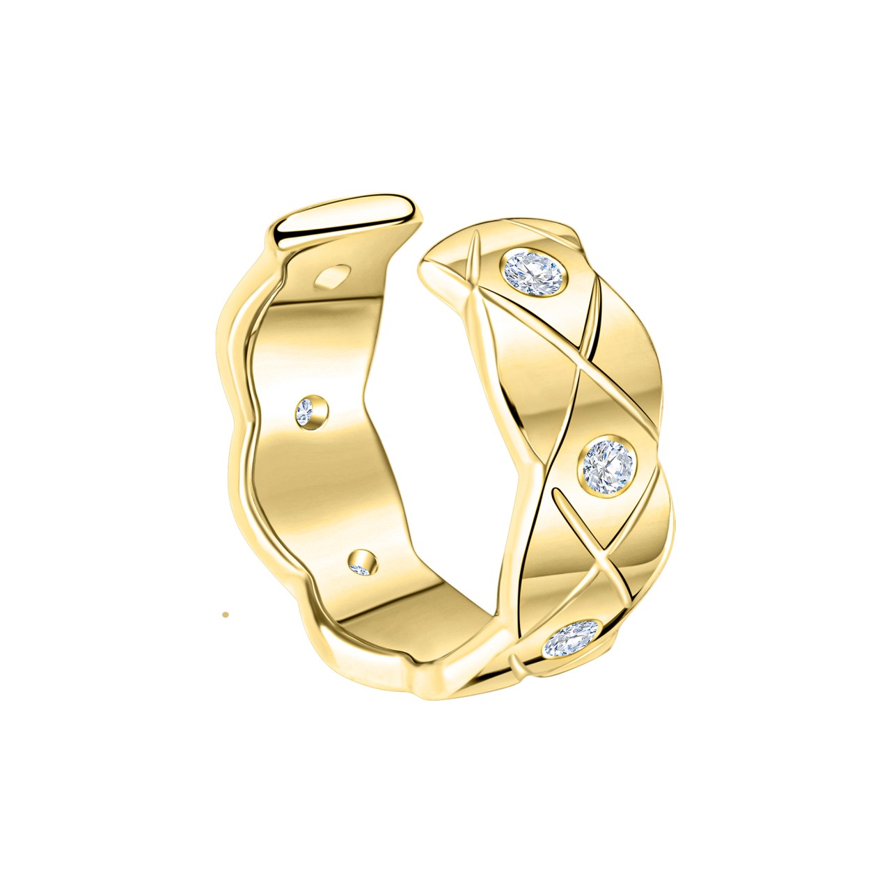 Schmuck Ohrklemme Damen 925-Sterling Silber vergoldet Zirkonia 1,0cm, 1 Paar günstig kaufen