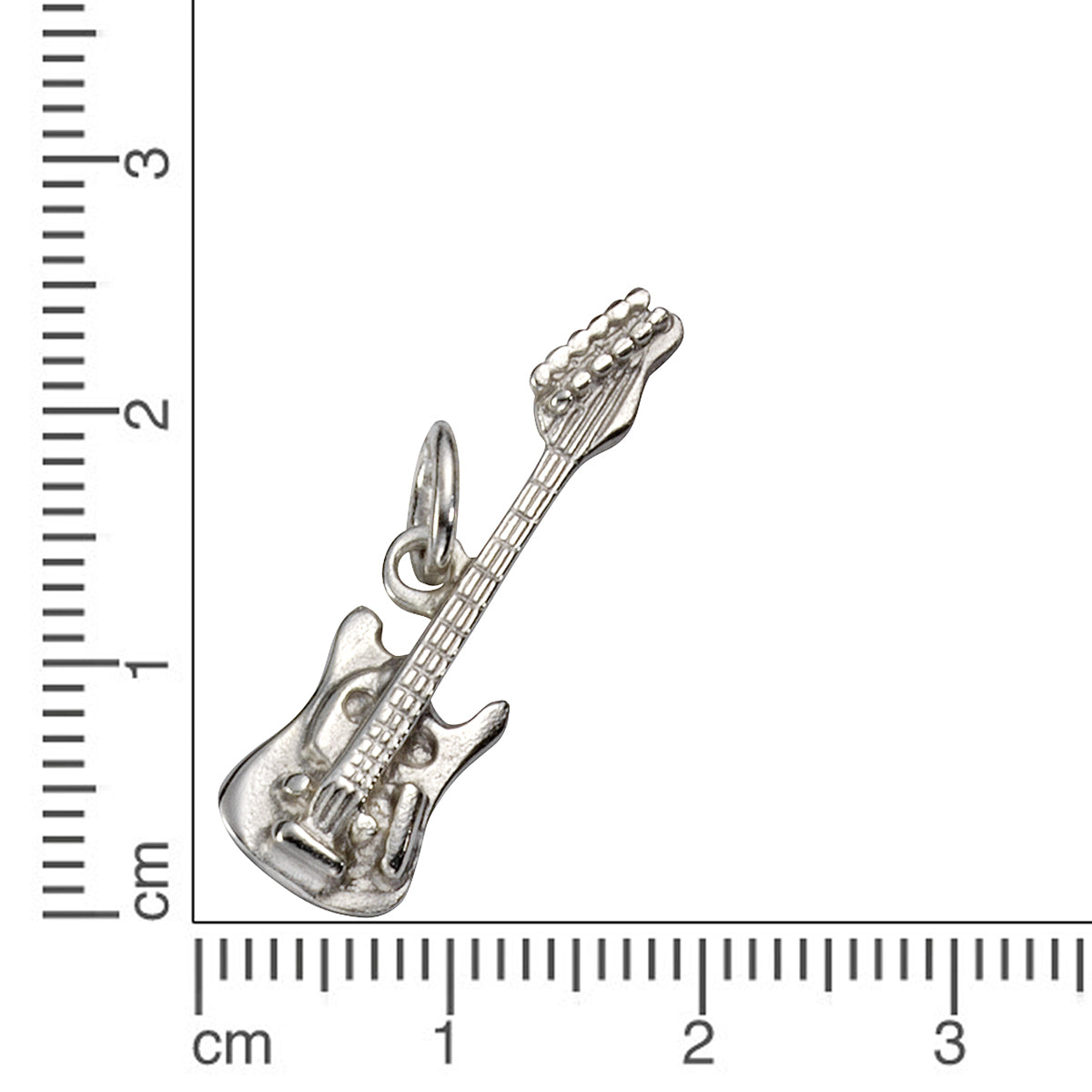 Anhänger Silber 925 rhodiniert E-Gitarre mit 2,6cm Länge