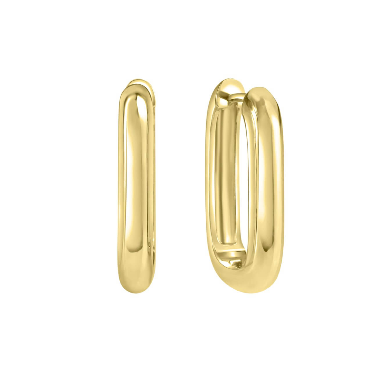 Schmuck Klappcreolen Ohrringe Damen 925er Sterling Silber vergoldet 2,1cm, 1 Paar günstig kaufen