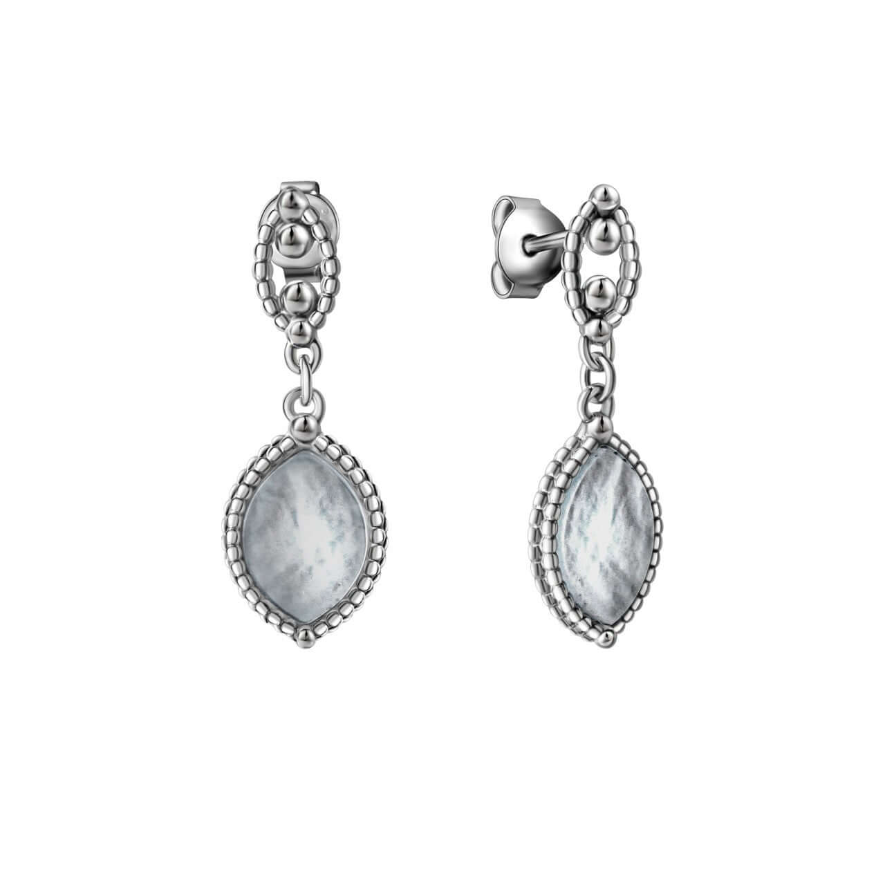 Schmuck Ohrhänger Ohrringe 925er Sterling Silber rhodiniert Perlmutt 2,6cm, 1 Paar günstig kaufen