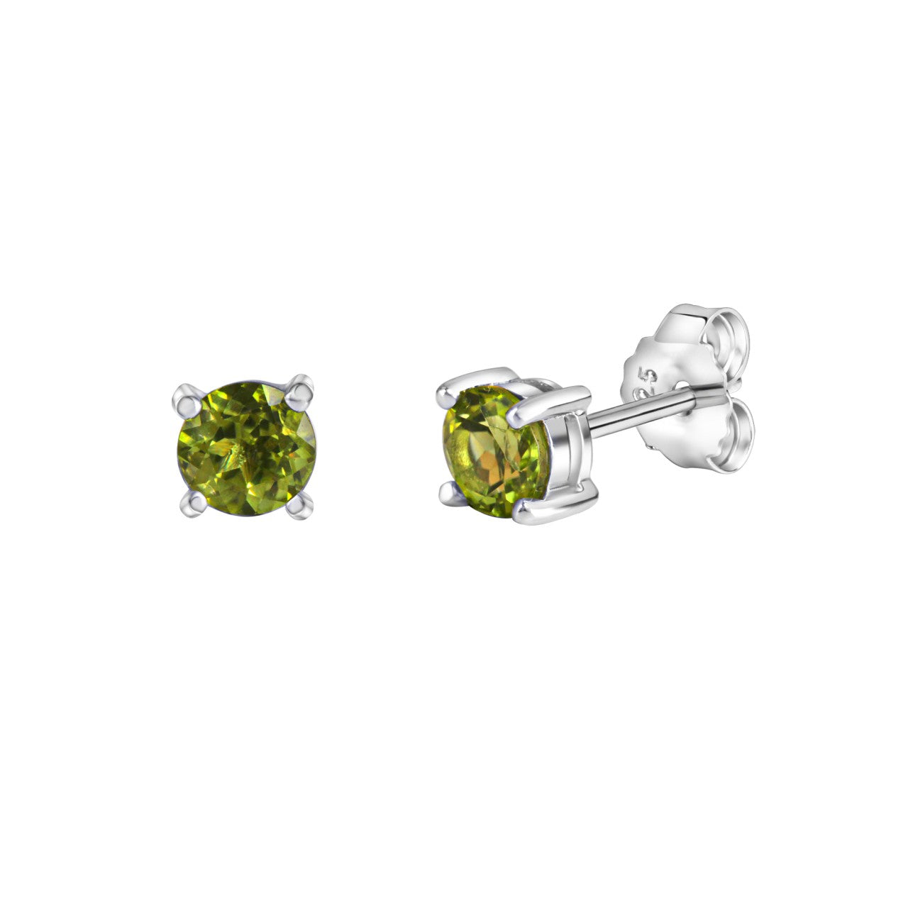 Schmuck Ohrstecker Damen 925-Sterling Silber rhodiniert Peridot 0,5cm, 1 Paar günstig kaufen