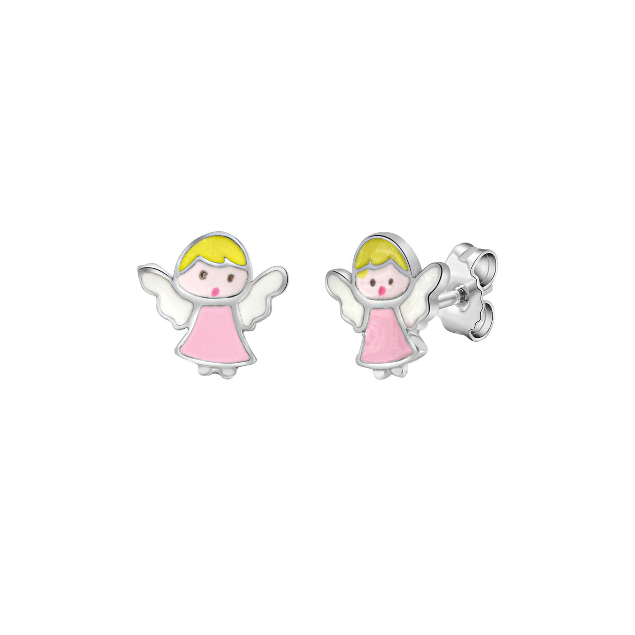 Schmuck Ohrstecker Damen 925er Sterling Silber rhodiniert Engel 0,9cm, 1 Paar günstig kaufen