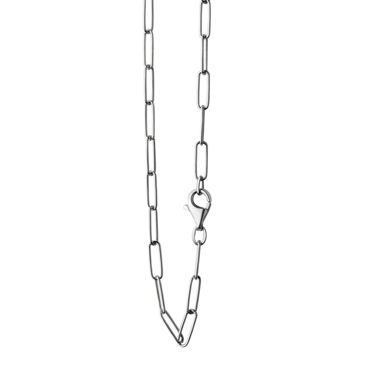 Schmuck Collier Damen 925er Sterling Silber weiß Gliederkette glanz 50cm günstig kaufen