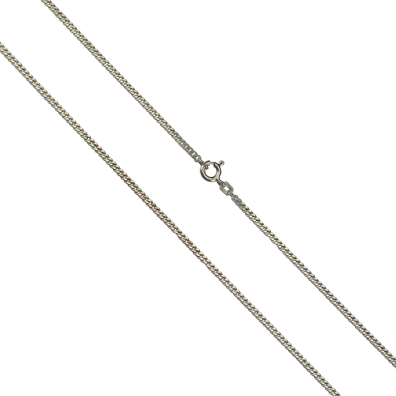 Schmuck Collier Damen 925er Sterlingsilber weiß Gliederkette glanz 60cm günstig kaufen