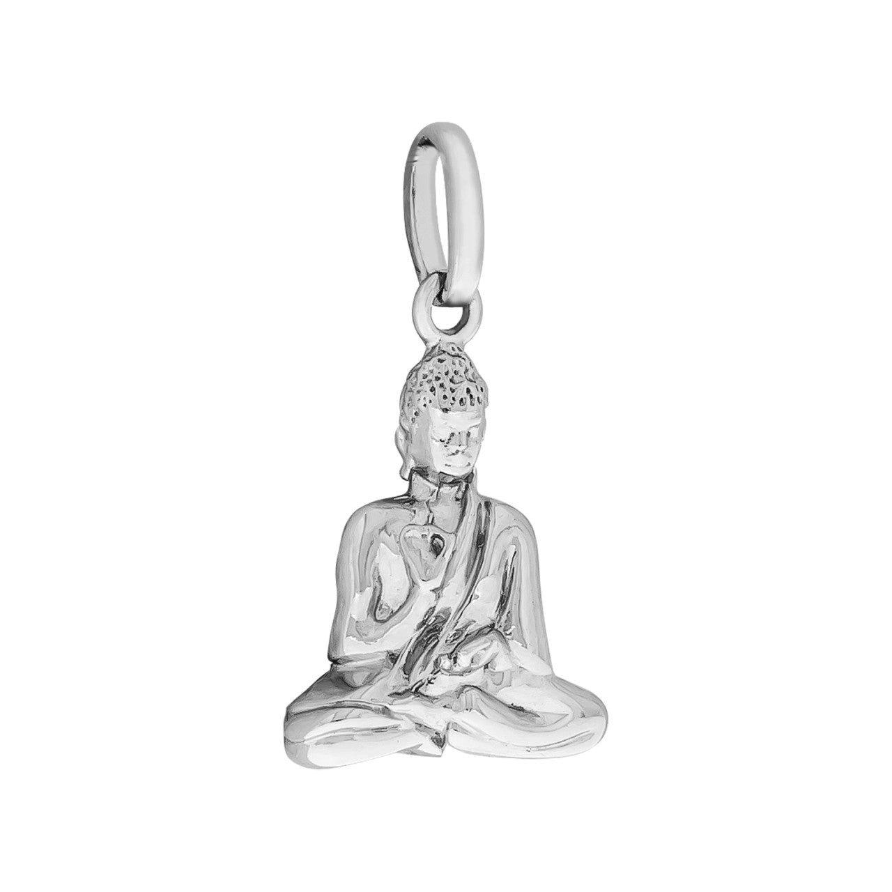 Schmuck Halsketten-Anhänger Damen 925er Sterling Silber rhodiniert Buddah 2,4cm günstig kaufen