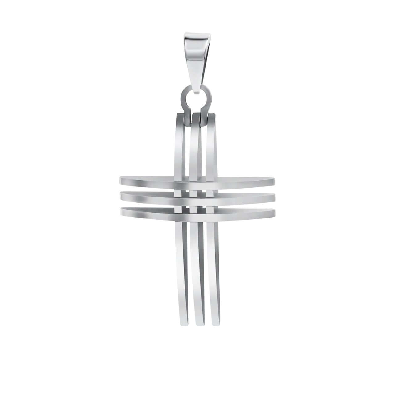 Schmuck Halsketten-Anhänger Herren Edelstahl Motiv Kreuz 4,8cm günstig kaufen