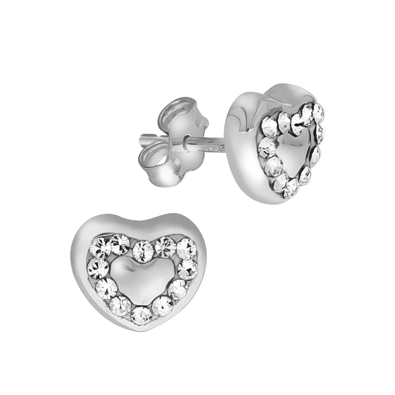 Schmuck Ohrstecker Damen 925er Sterling Silber Kristall weiß 0,7cm, 1 Paar günstig kaufen