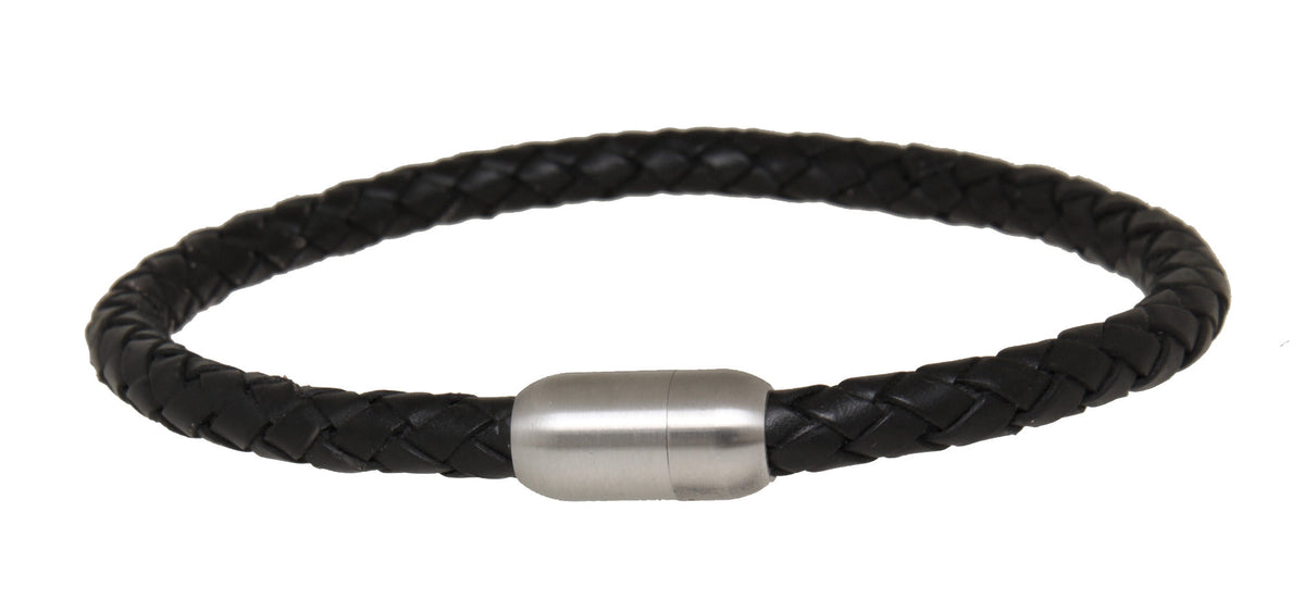 Armband Lederband Edelstahl 21cm