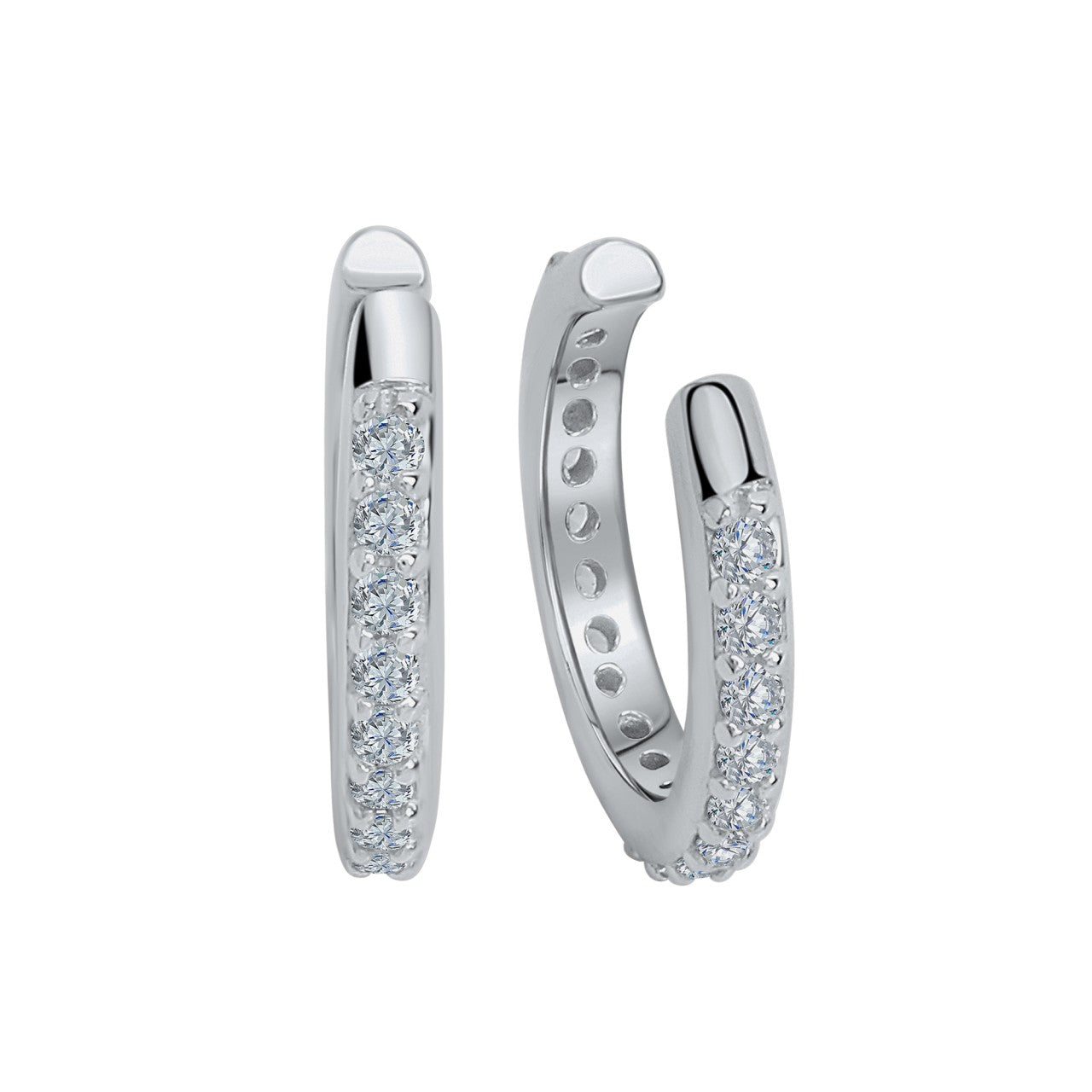 Schmuck Ohrklemme Damen 925er Sterling Silber rhodiniert Zirkonia 1,2cm, 1 Paar günstig kaufen