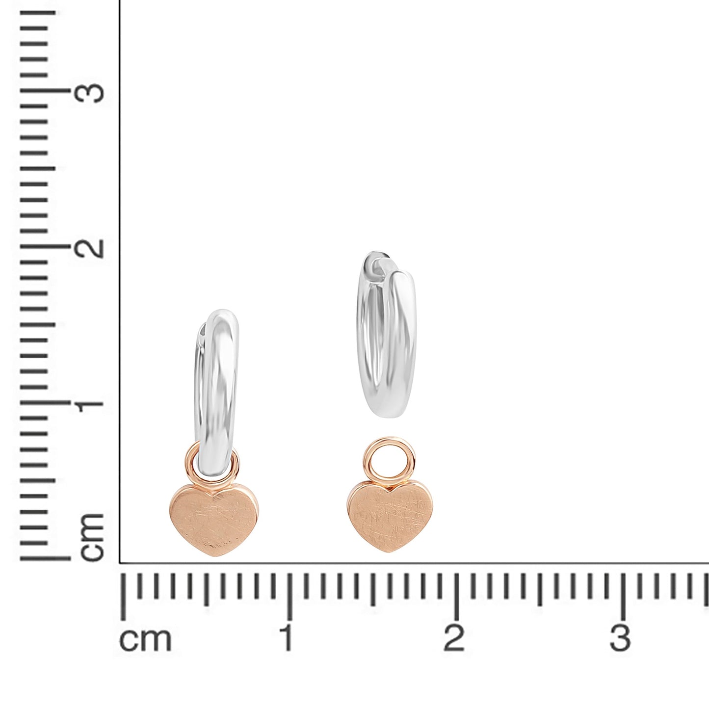 Klappcreolen 925/- Sterling Silber rotvergoldet (teil) 1,1cm