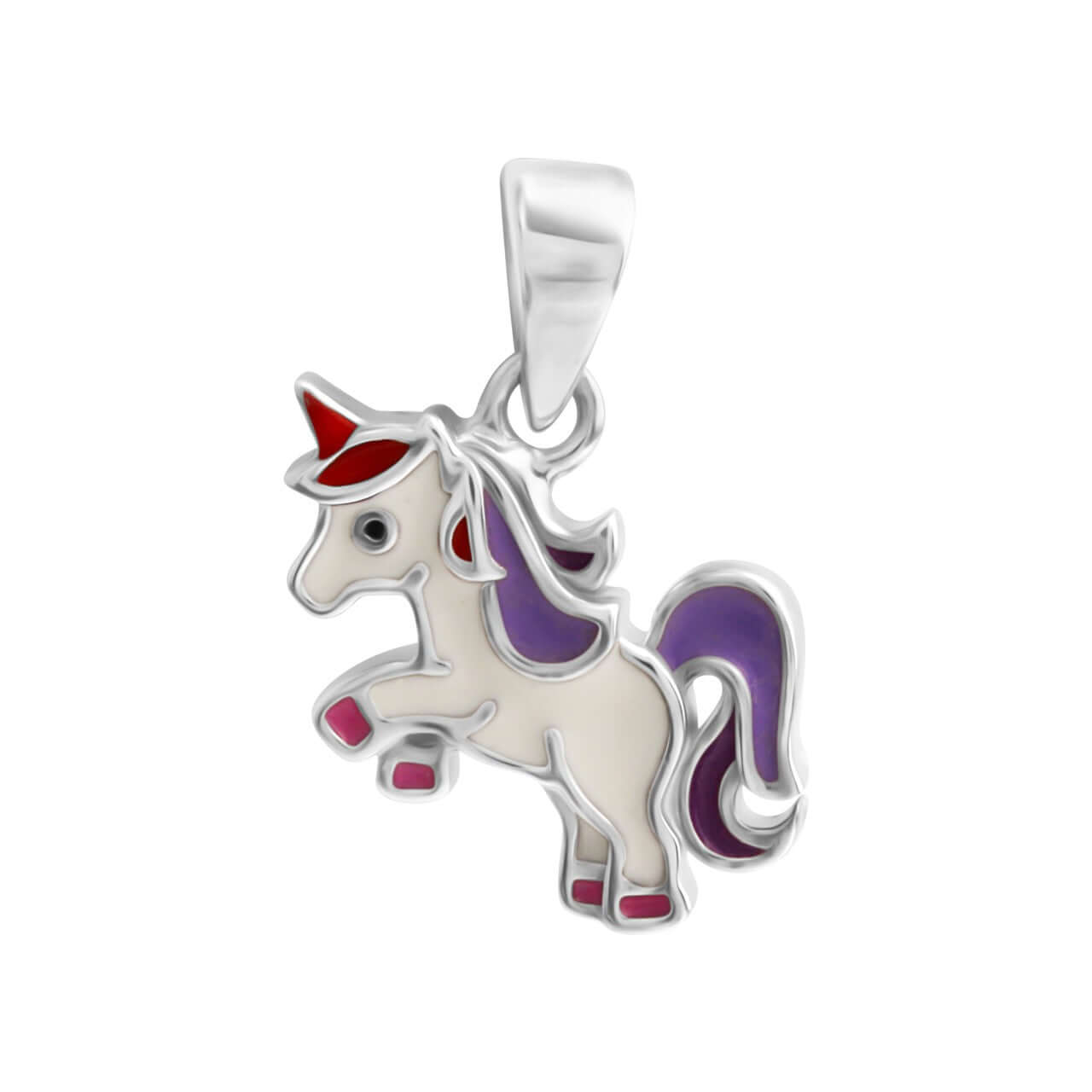 Schmuck Halsketten-Anhänger Kinder 925er Sterling Silber rhodiniert Einhorn 1,4cm günstig kaufen