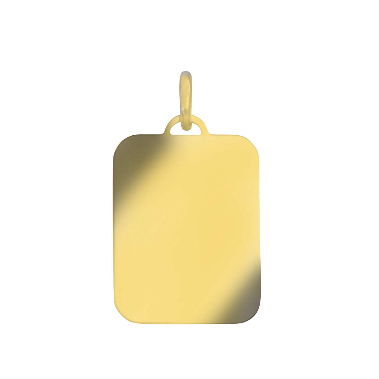 Schmuck Halsketten-Anhänger Damen 585er Gelbgold glanz/matt Goldplatte rechteckig 19x25 mm günstig kaufen