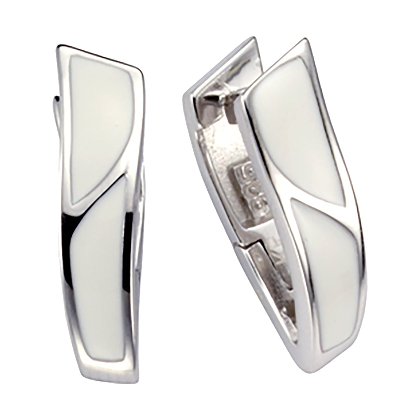 Klappcreolen 925/- Sterling Silber rhodiniert 1,9cm