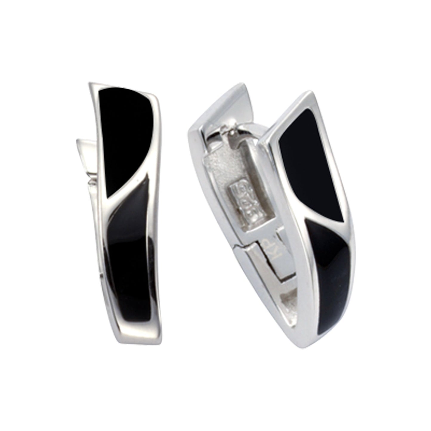 Klappcreolen 925/- Sterling Silber rhodiniert 1,9cm