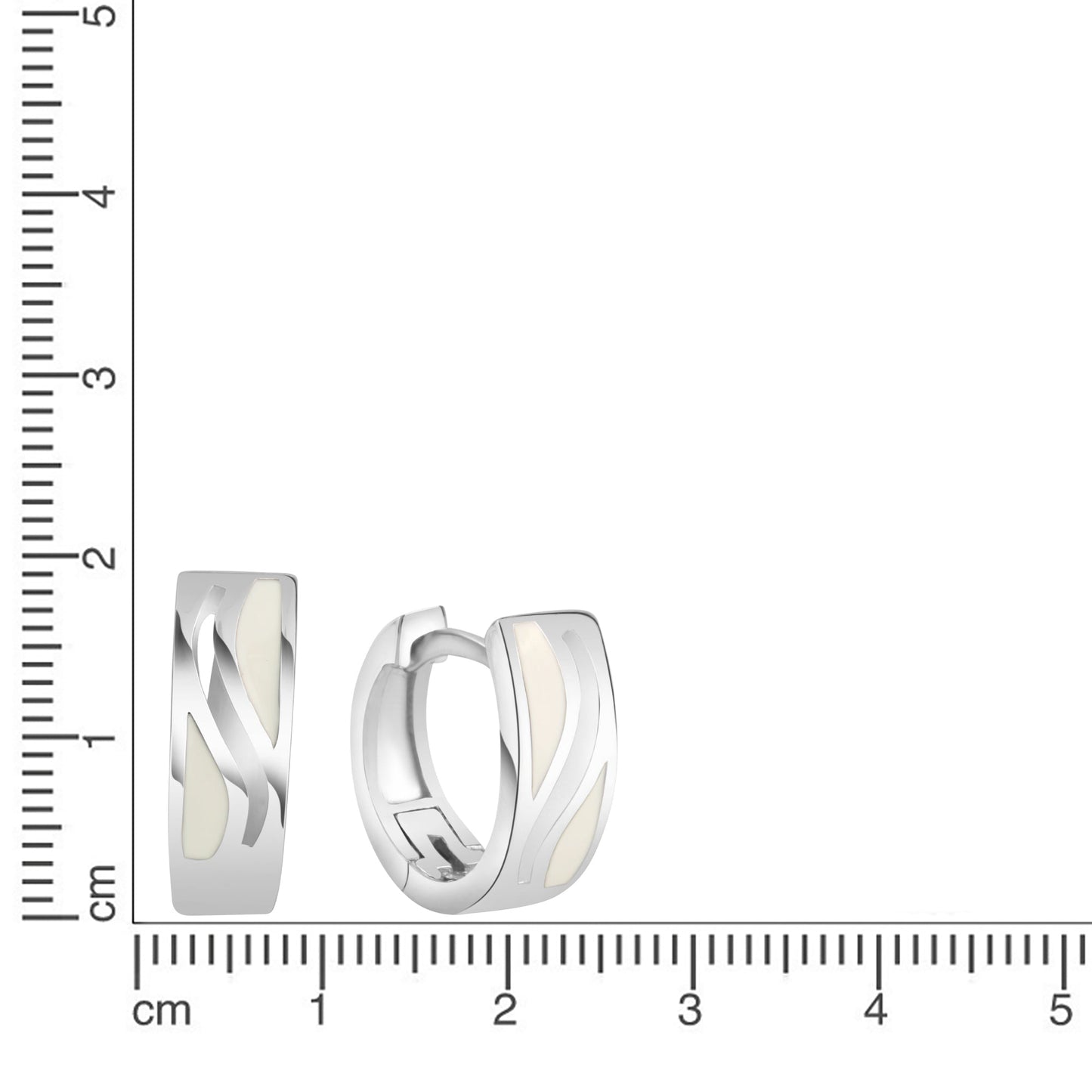 Klappcreolen 925/- Sterling Silber rhodiniert 1,5cm