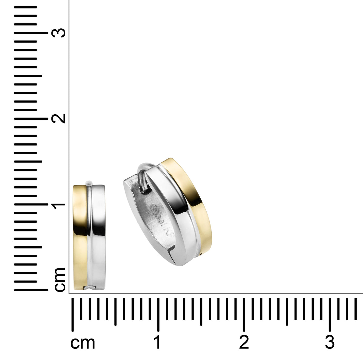 Creolen Edelstahl vergoldet (teil) 1,3cm