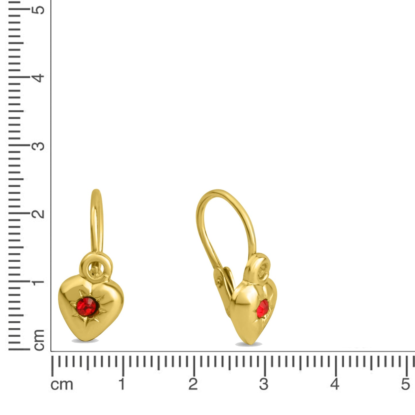 Ohrringe 333/- Gold 1,2cm Zirkonia