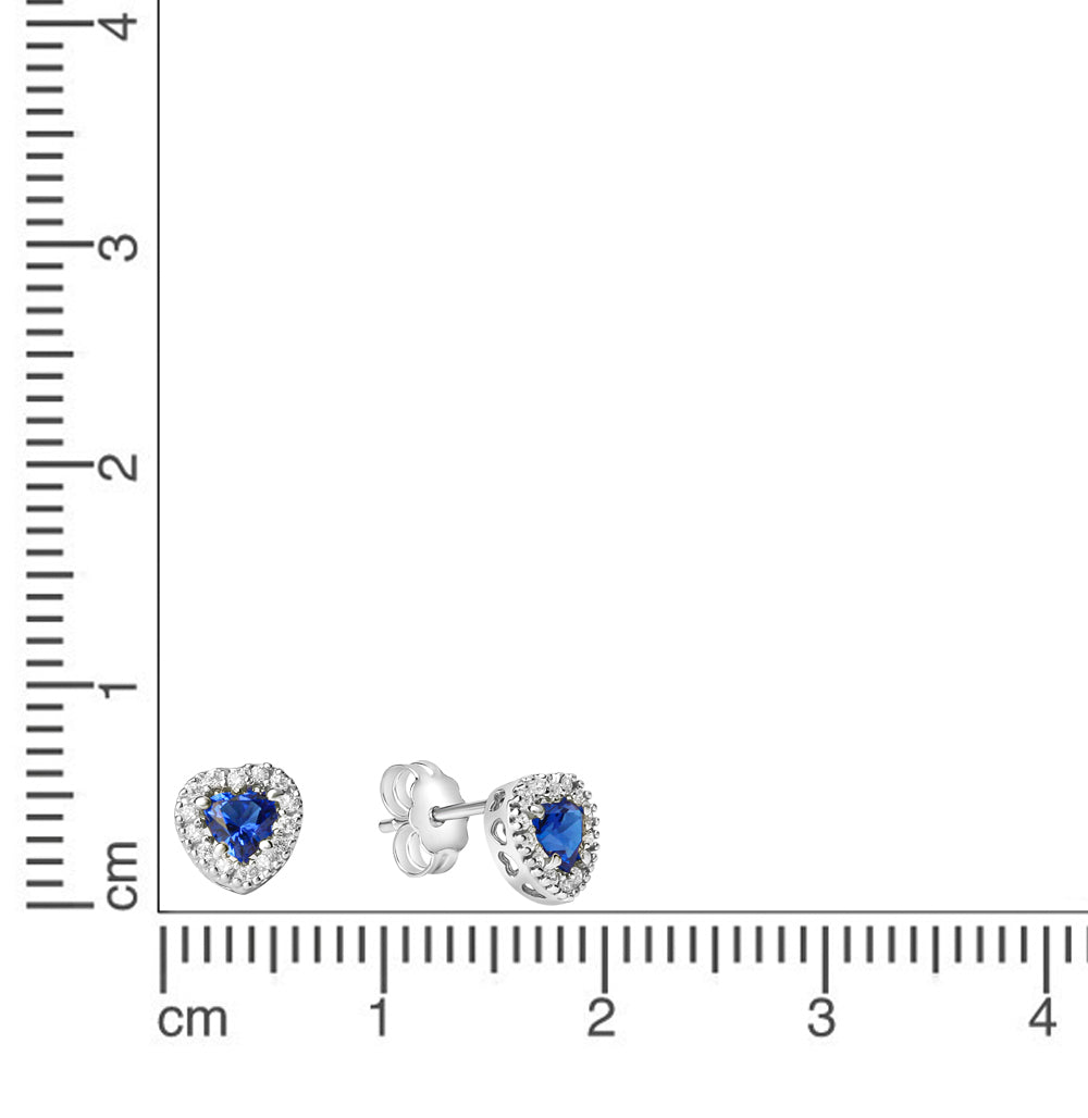 Ohrstecker 585/- Gold Rhodiniert 0,7cm Zirkonia
