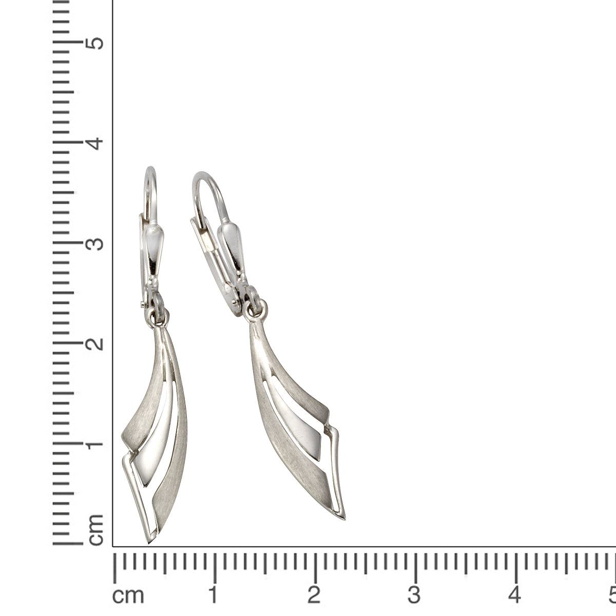 Ohrhänger 925/- Sterling Silber rhodiniert 3,5cm