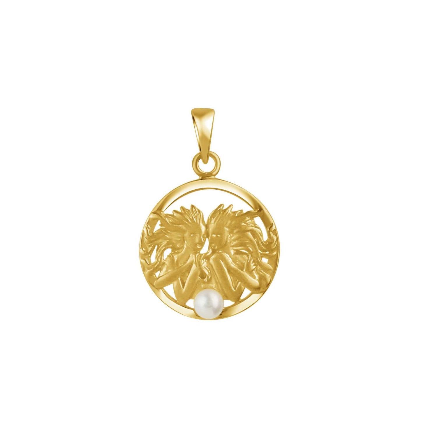 Anhänger 925/- Sterling Silber vergoldet 2,1cm Perle