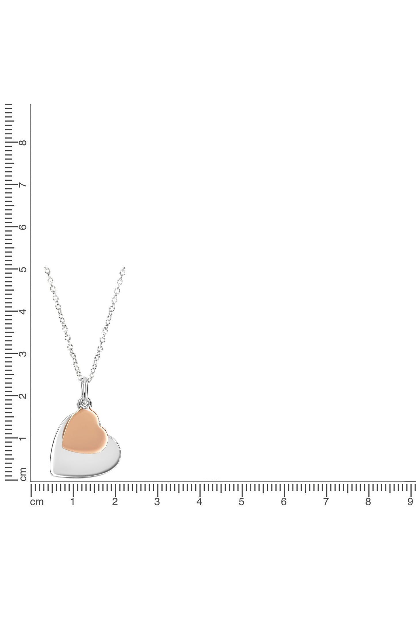 Anhänger mit Kette Ankerkette 925/- Sterling Silber rotvergoldet 45,0cm