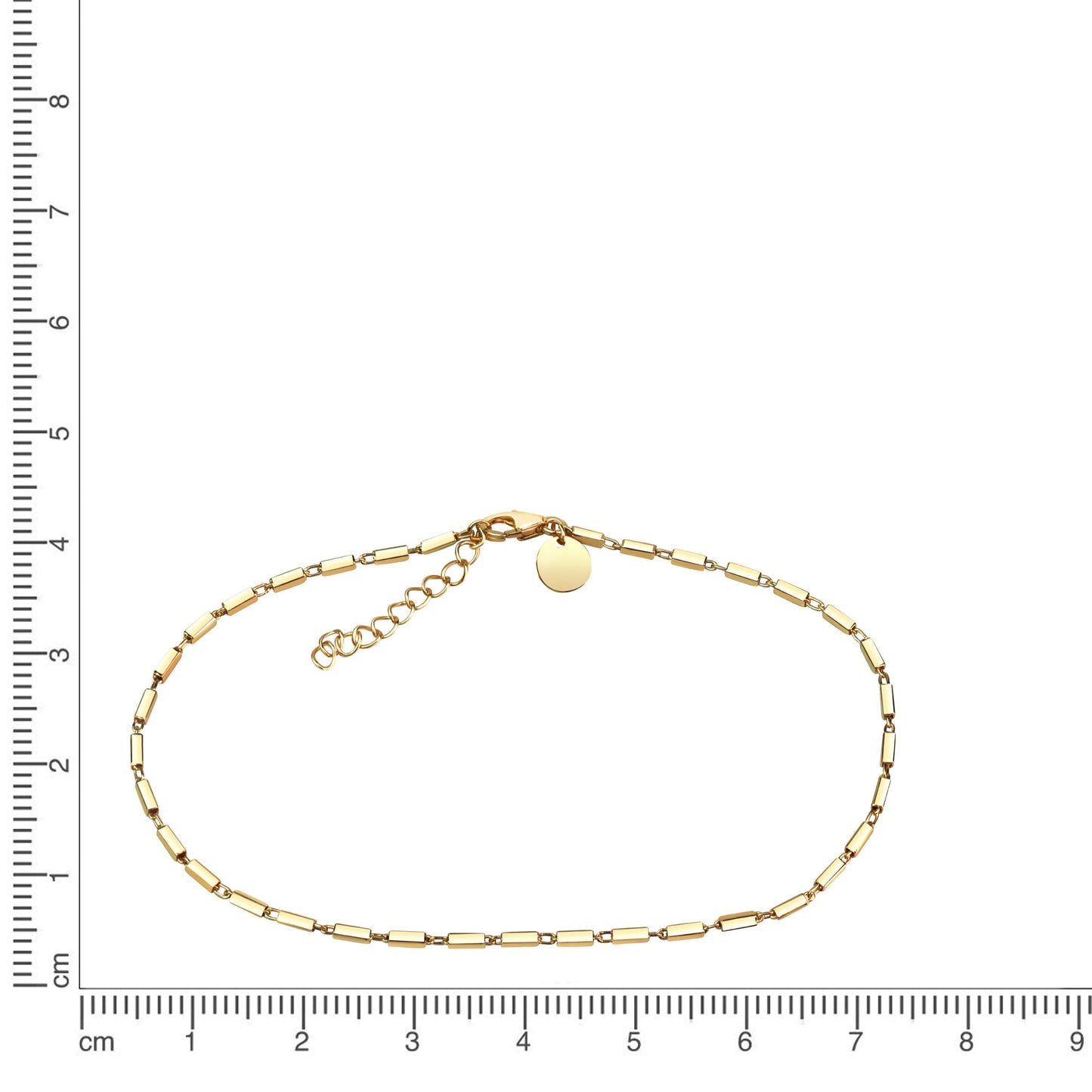 Fusskette Fantasiekette 925/- Sterling Silber vergoldet 26,0cm