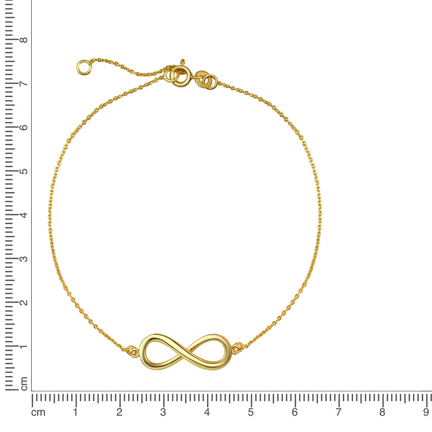 Fusskette Ankerkette 925/- Sterling Silber vergoldet 26,0cm