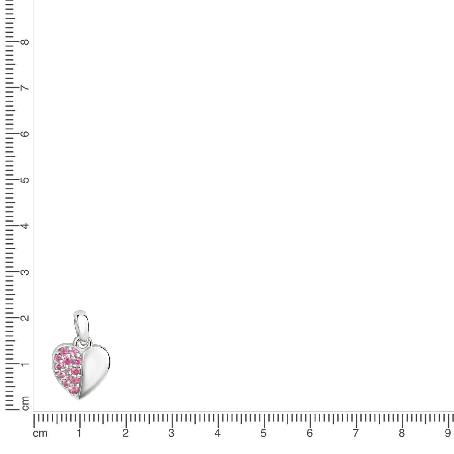 Anhänger 925/- Sterling Silber rhodiniert 1,4cm Zirkonia