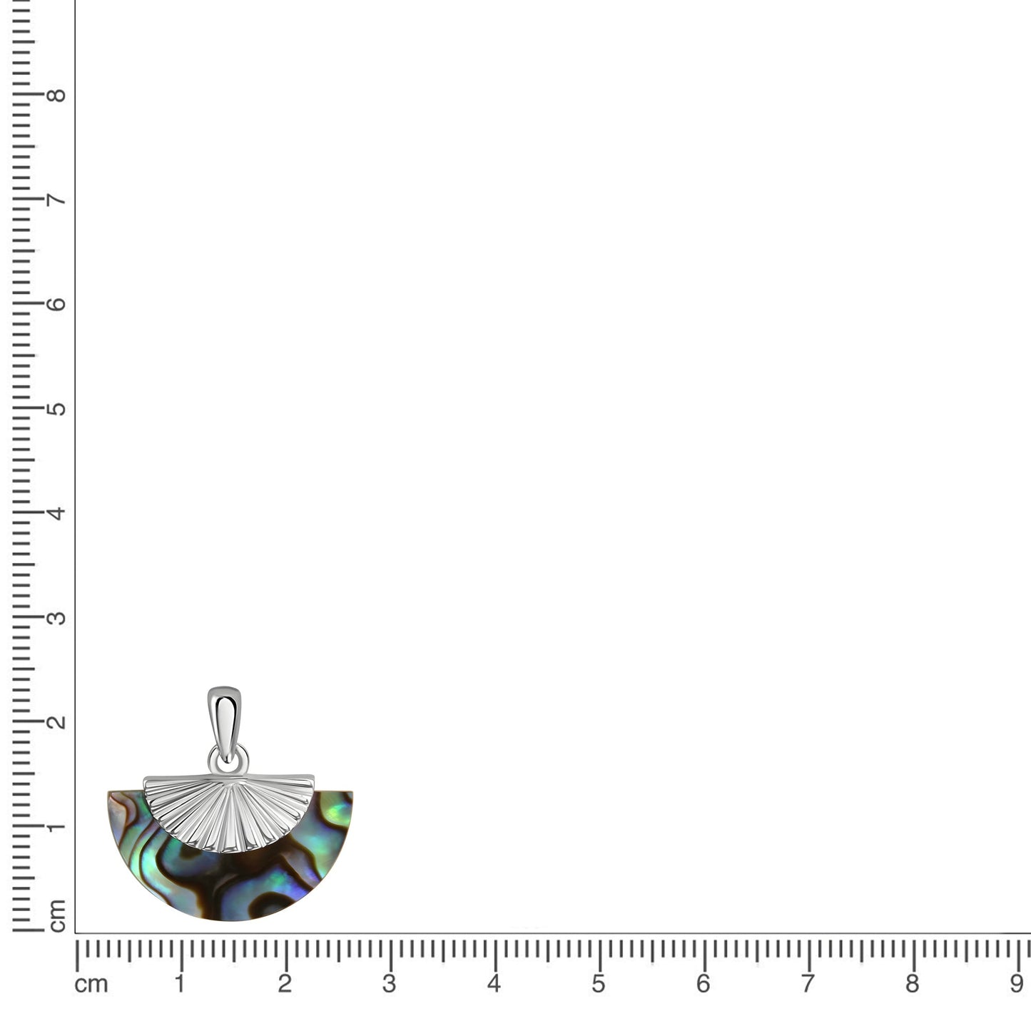 Anhänger 925/- Sterling Silber rhodiniert 2,2cm Abalone