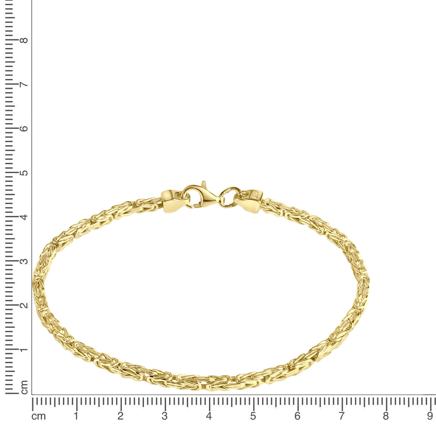 Armband Königskette 925/- Sterling Silber vergoldet 20cm