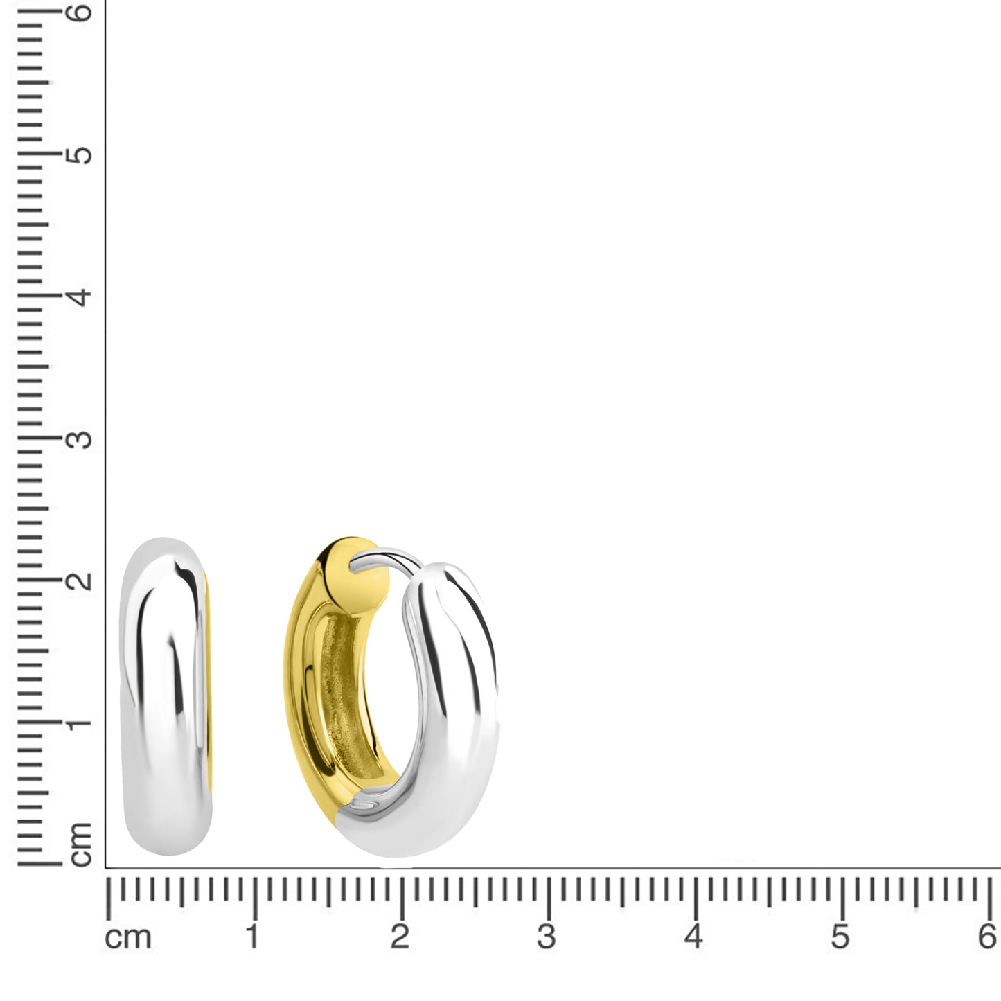 Creolen 925/- Sterling Silber vergoldet (teil) 1,7cm