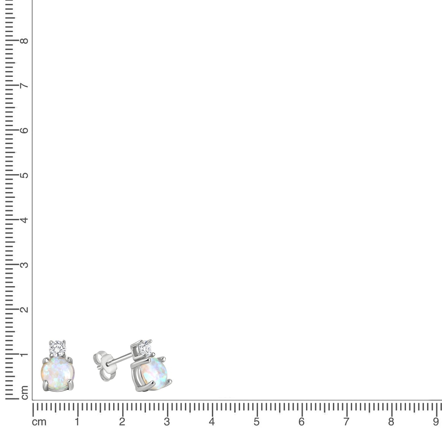Set A/K + OS Ankerkette 925/- Sterling Silber Rhodiniert 45,0cm Opal