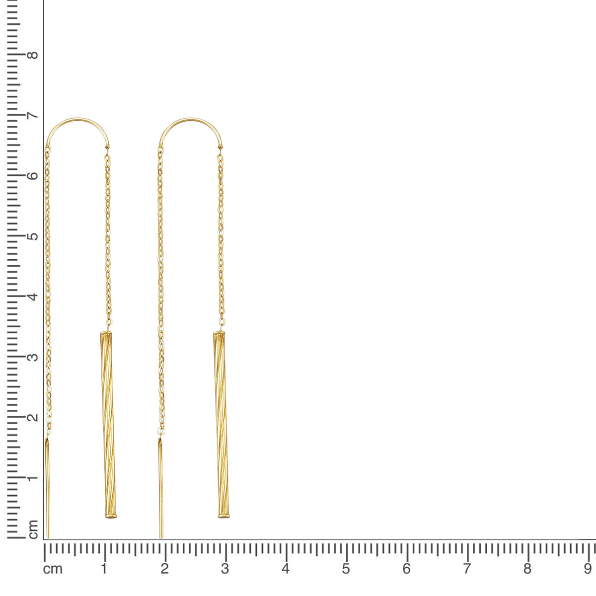 Ohrhänger 375/- Gold 7,0cm ohne