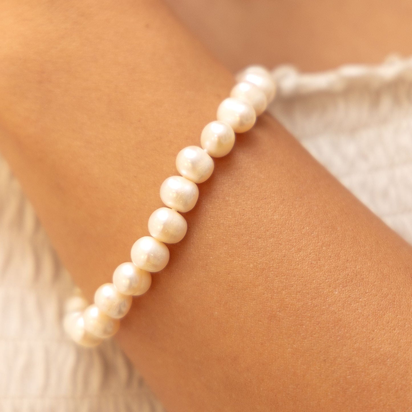 Armband Perlenarmband 375/- Gold 19cm