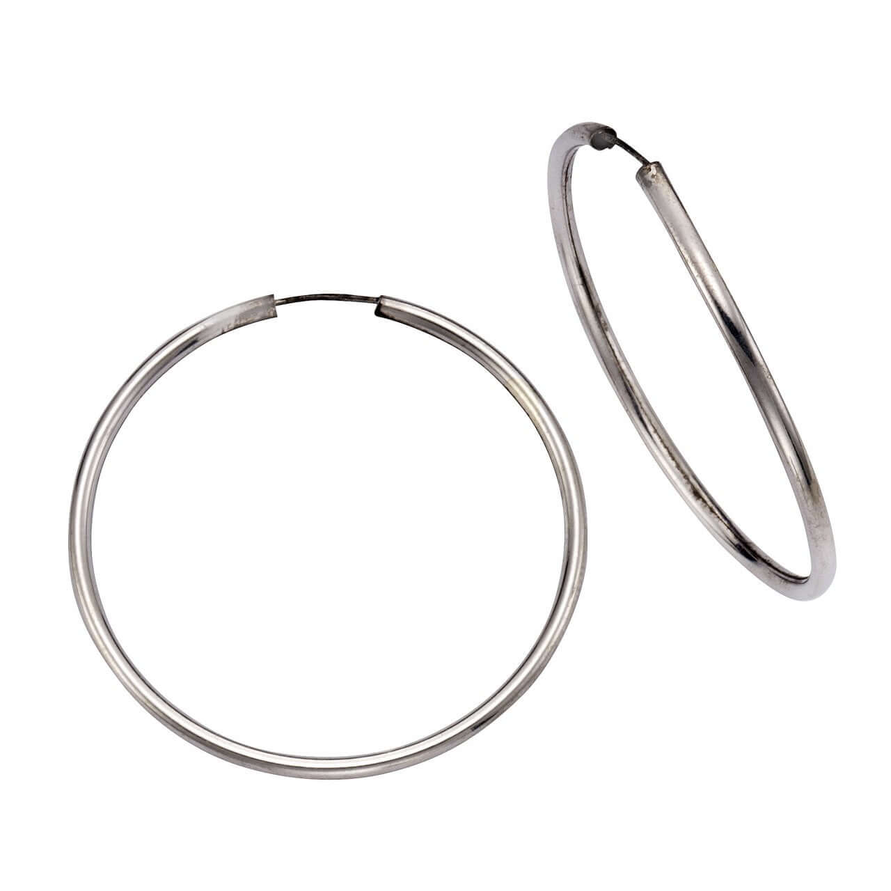 Schmuck Creolen Ohrringe Damen 925 Silber rhodiniert 4,0cm, 1 Paar günstig kaufen