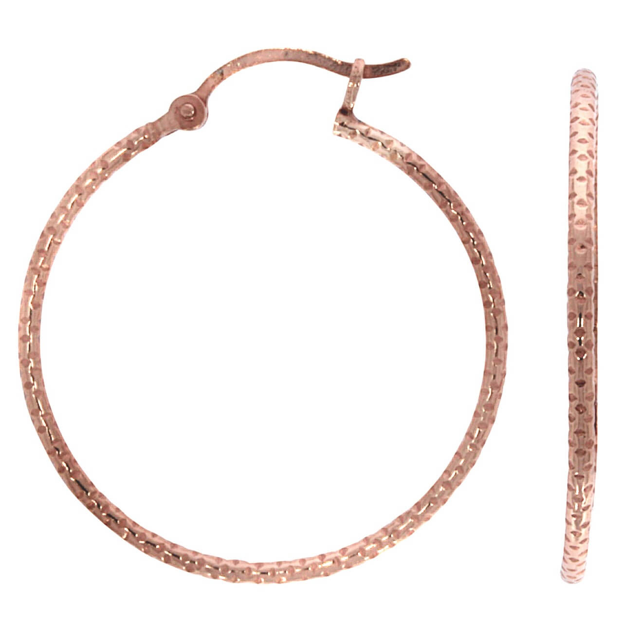 Schmuck Creolen Ohrringe Damen 925 Silber rotvergoldet 3,0cm 3,0cm, 1 Paar günstig kaufen