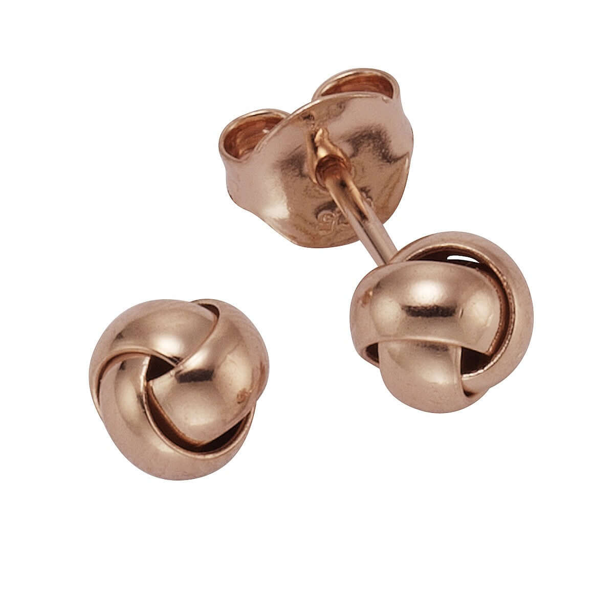 Schmuck Ohrstecker Damen 925 Silber rotvergoldet 0,6cm, 1 Paar günstig kaufen