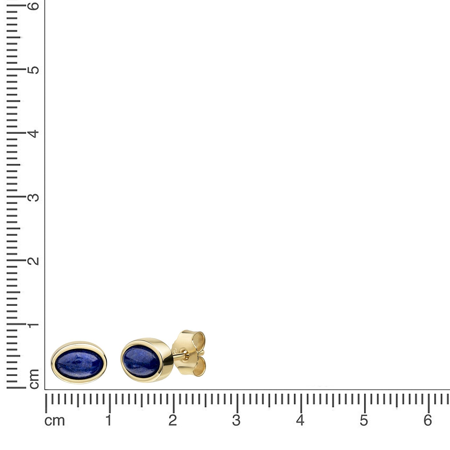 Ohrstecker 375 Gelbgold Lapis 375/- Gold 0,6cm Lapislazuli