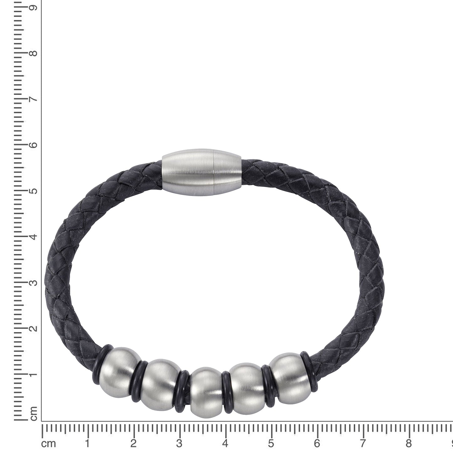 Armband Lederband Edelstahl 21cm