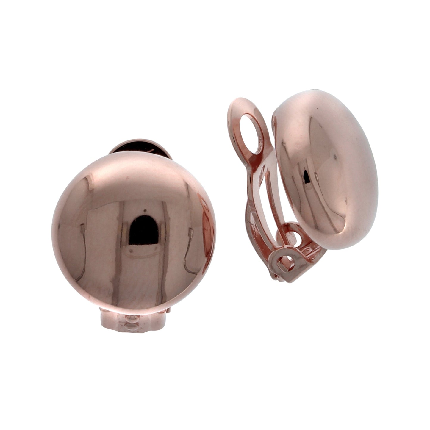 Ohrclips 925/- Sterling Silber rotvergoldet 1,4cm
