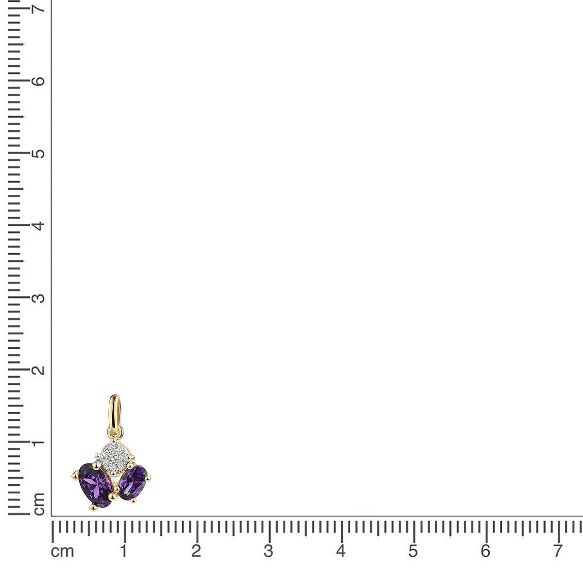 Anhänger 375/- Gold 1,4cm Amethyst