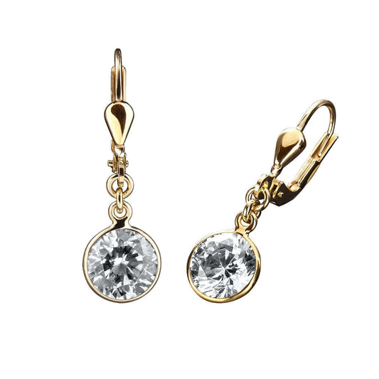 Schmuck Ohrhänger Ohrringe 333er Gold Zirkonia weiß 2,8cm, 1 Paar günstig kaufen