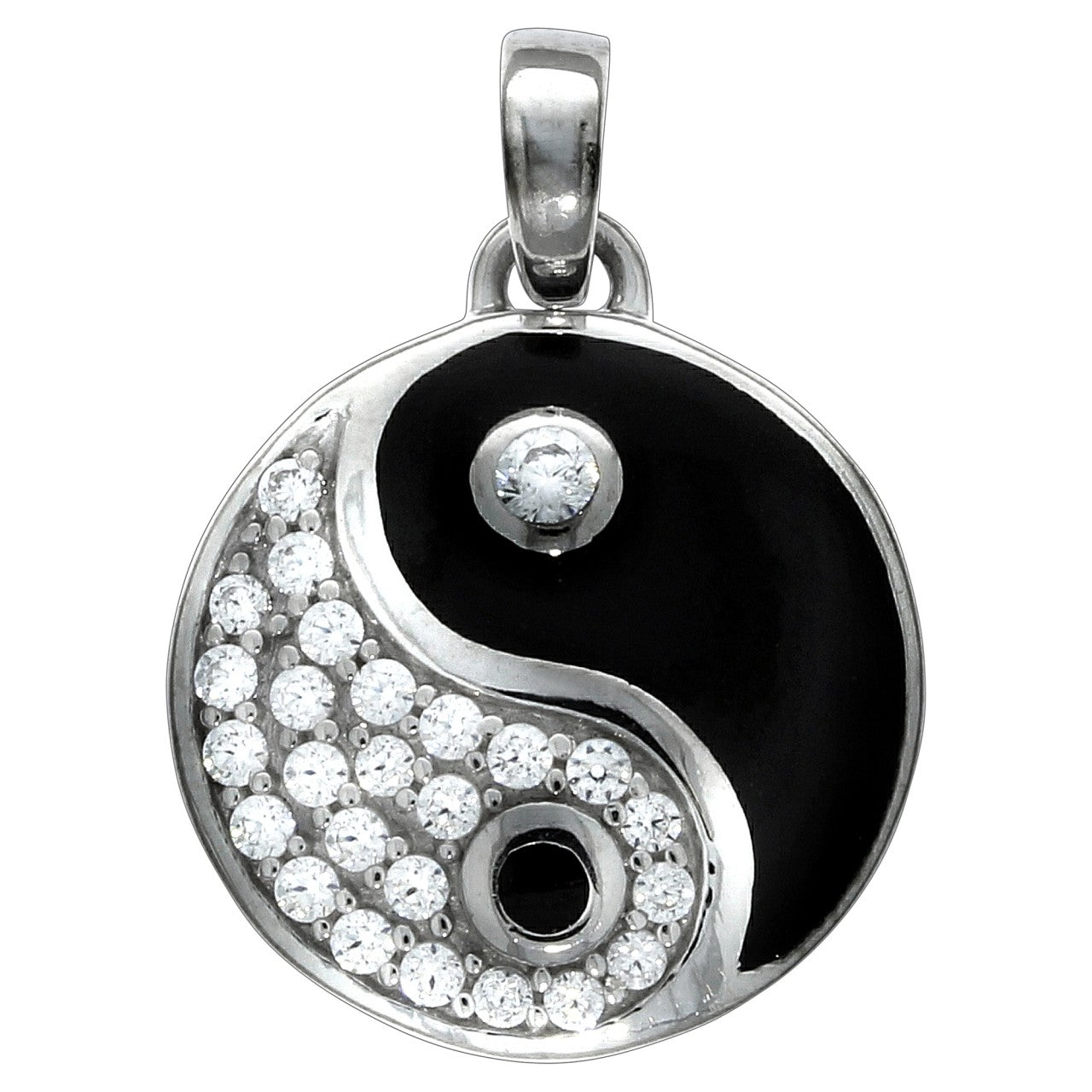 Schmuck Halsketten-Anhänger Damen 925er Sterling Silber Ying Yang 2,05cm günstig kaufen