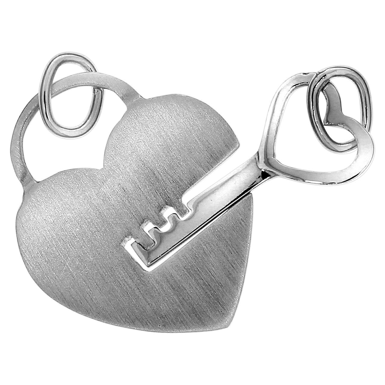 Schmuck Halsketten-Anhänger Unisex 925 Sterling Silber 2tlg. Herz 2,2cm günstig kaufen