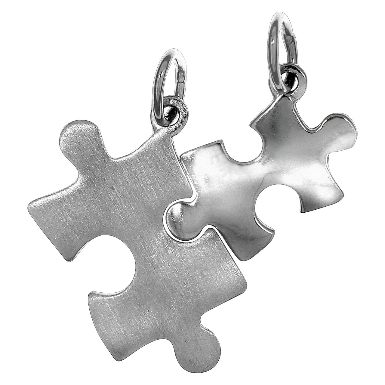 Schmuck Halsketten-Anhänger Unisex 925 Sterling Silber rhodiniert 2tlg. Puzzle 1,9cm/2,2cm günstig kaufen