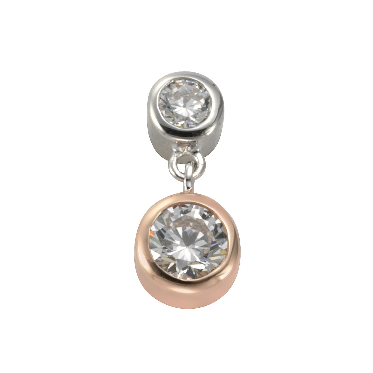 Anhänger 925/- Sterling Silber rhodiniert 1,65cm Zirkonia