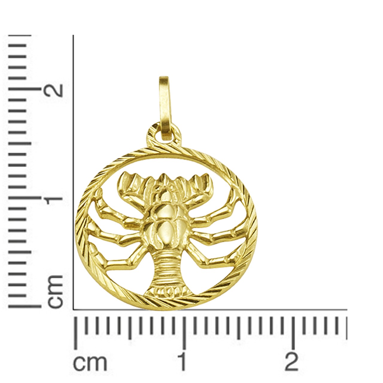 Schmuck Halsketten-Anhänger Unisex 333er Gelbgold Sternzeichen Krebs 2,1cm günstig kaufen
